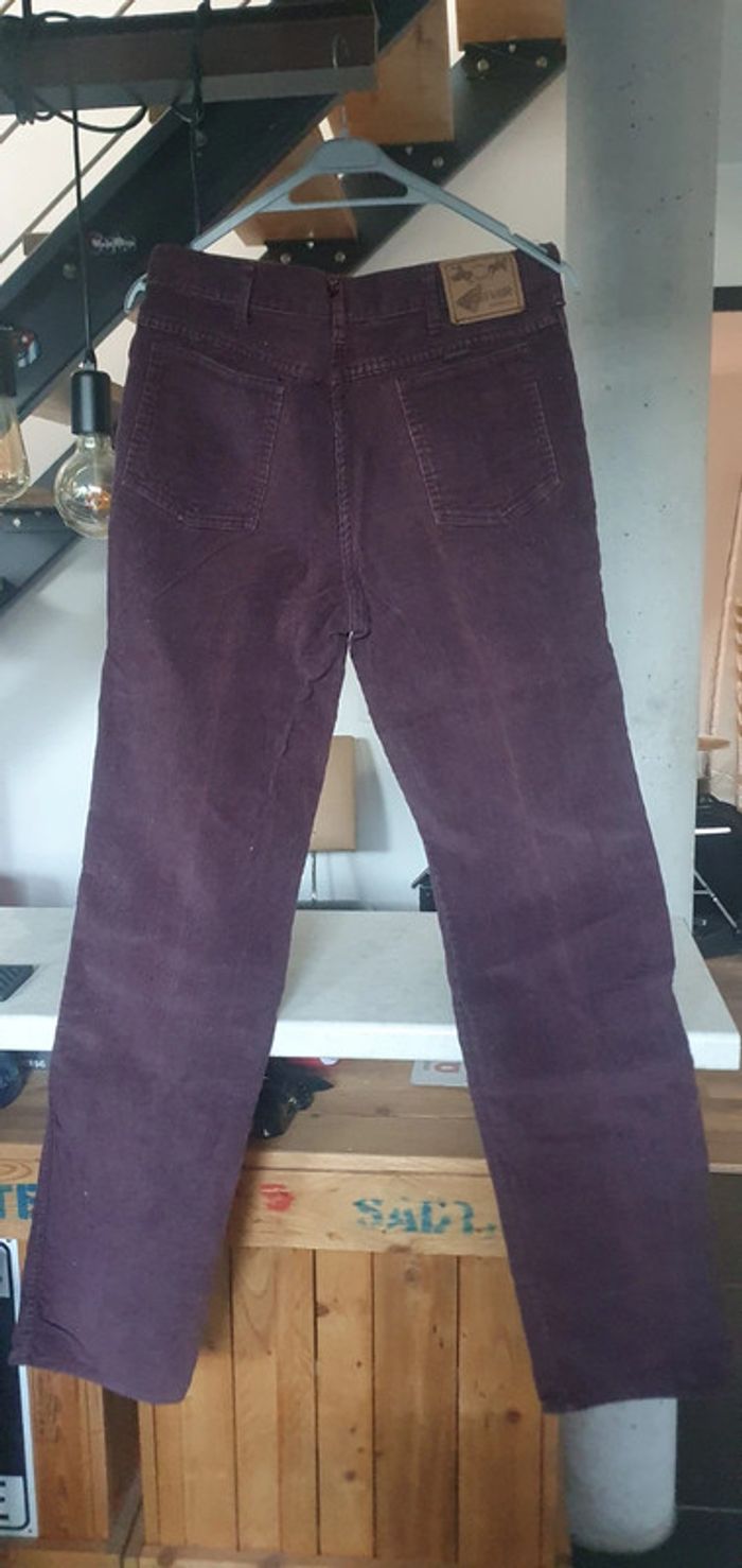 Pantalon velour bordeaux - photo numéro 2
