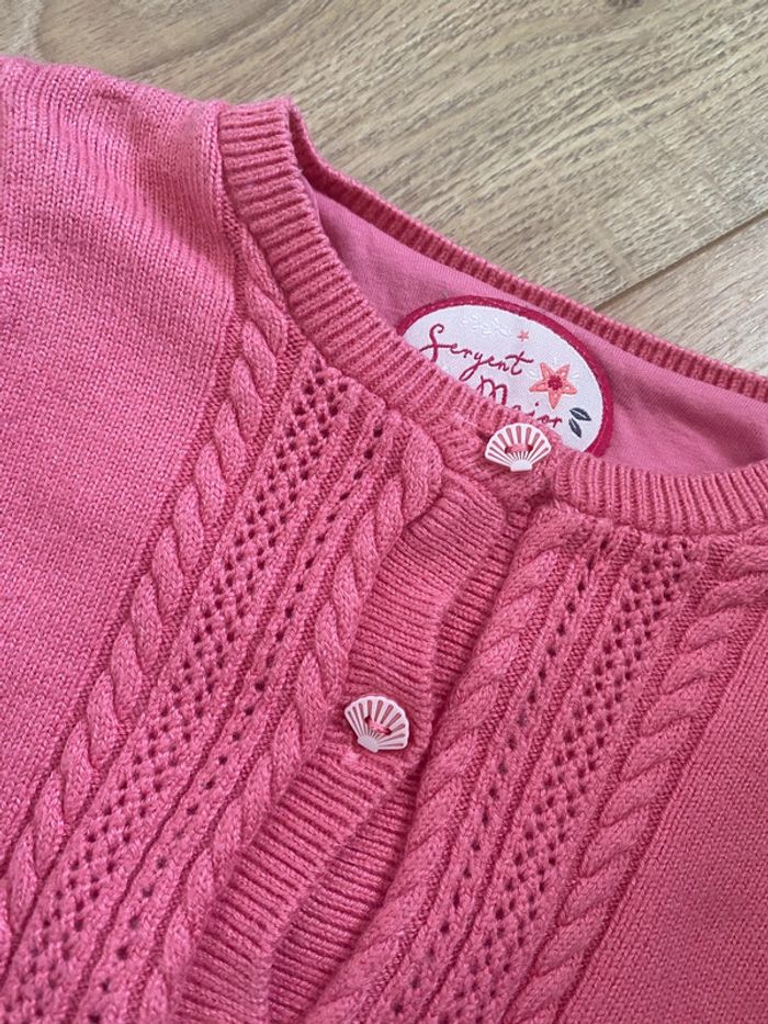 Gilet sergent major rose avec hippocampe - photo numéro 3
