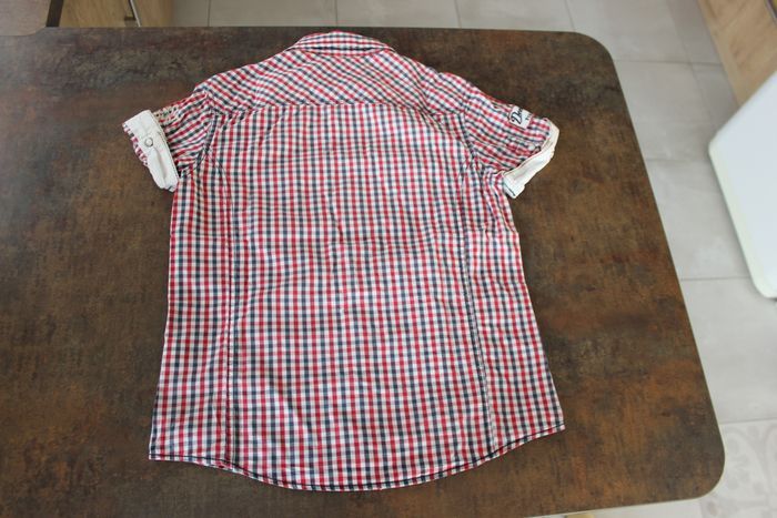 Chemise manches courtes à carreaux Deeluxe garçon 14 ans - photo numéro 4