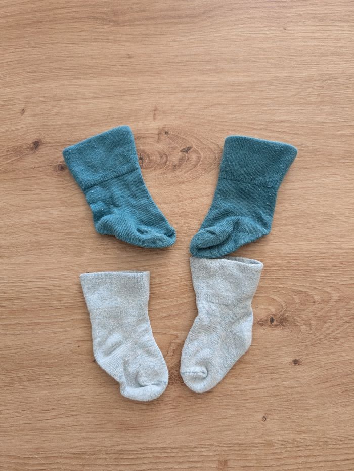 2 paires de chaussettes vertes, naissance
