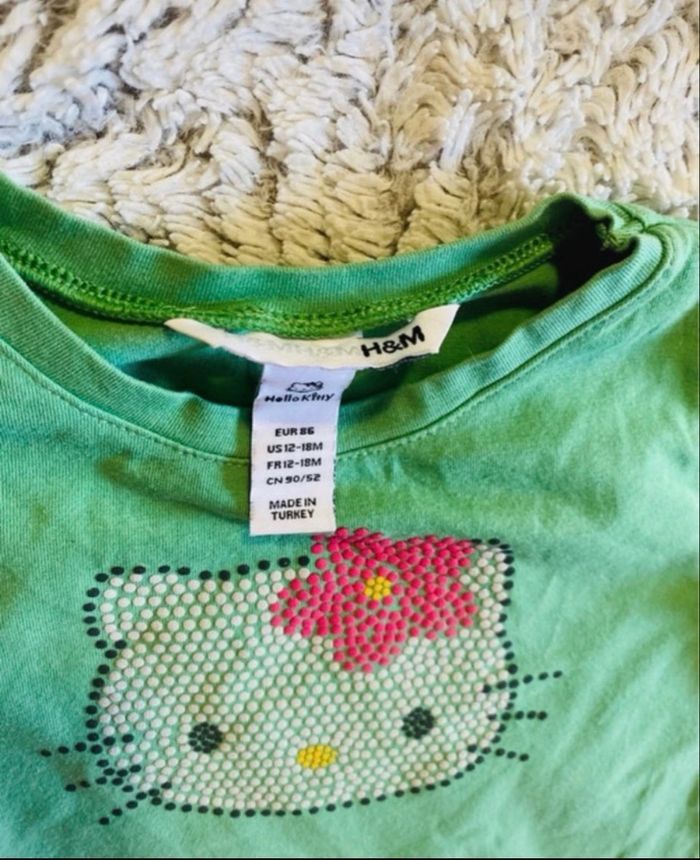t shirt hello kitty taille 18 mois - photo numéro 2