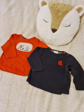 Lot vêtements/ 2 tee-shirts garçon 12 mois