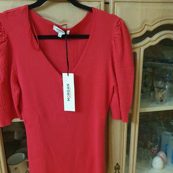 Magnifique haut femme Couleur framboise grenadine Taille XL Morgan - photo numéro 8