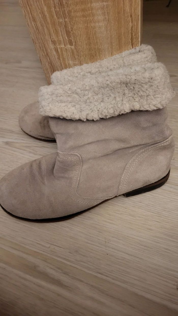 Bottines couleur beige / gris - photo numéro 3