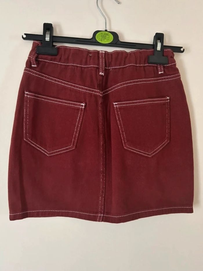 Jupe en jean, bordeaux, Newlook - photo numéro 5