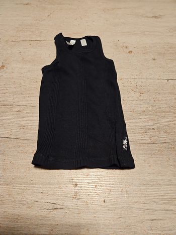 Débardeur fille noir, cotellé, Okaïdi, 6 ans, jamais mis