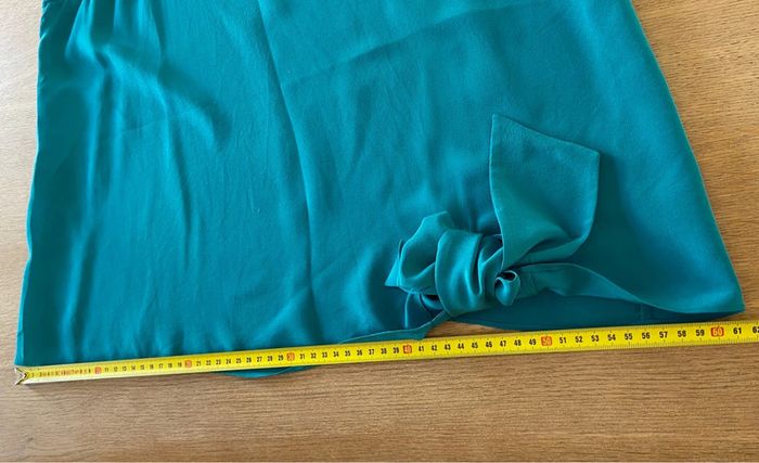 Top neuf fines bretelles en soie bleu turquoise/vert Comptoir des Cotonniers taille 42 - photo numéro 10