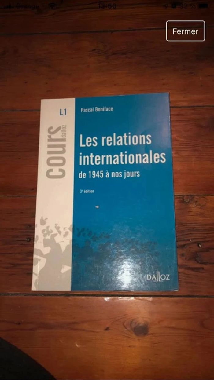 Les relations internationales