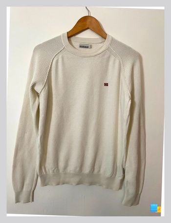 Pull Napapijri – Taille M – Écru – 100 % coton