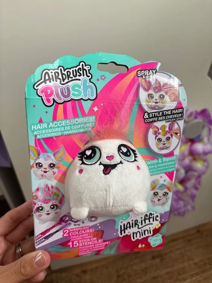 Peluche airbrush plush hair office mini - photo numéro 2