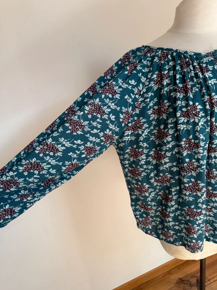 Superbe Blouse fluide en viscose fleurie neuve Monoprix 🌸 40 42 - photo numéro 3
