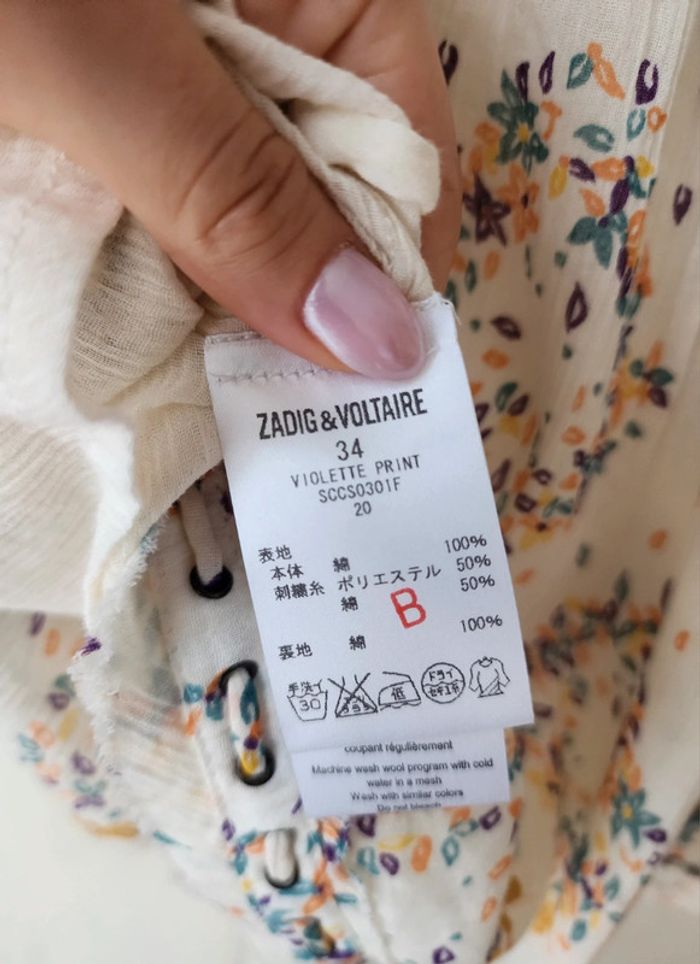 Jupe blanche fleurie plissée Zadig et Voltaire neuve - photo numéro 5