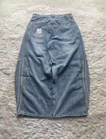 Jean baggy bleu custom NY Yankees streetwear Y2K - Taille M