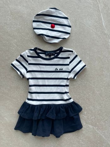 Robe et bonnet marin 12 mois