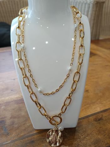 Ensemble collier fausses perles tendance