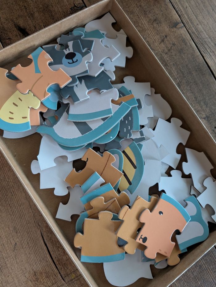Puzzle évolutif animaux – 5 puzzles en carton (Vertbaudet, 2+) - photo numéro 2