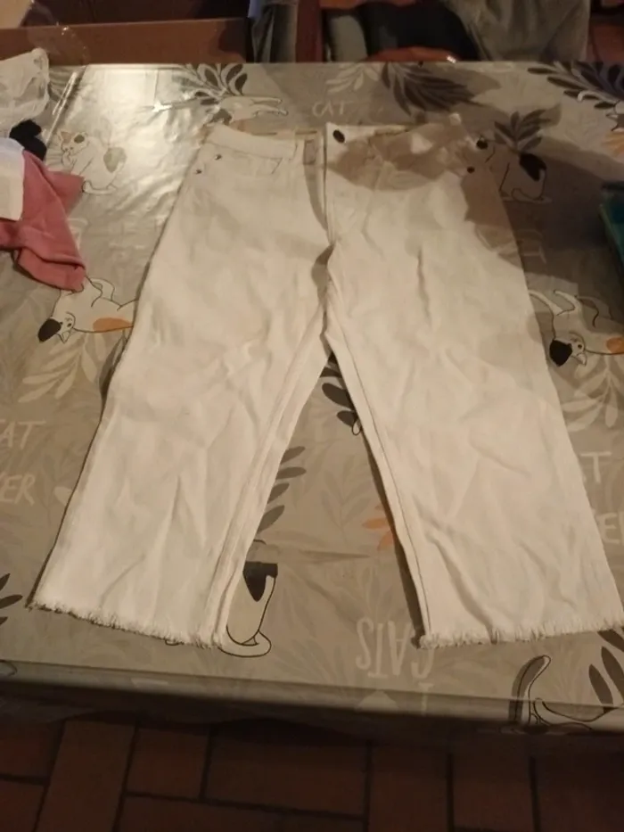 Pantacourt jeans skinny taille 38