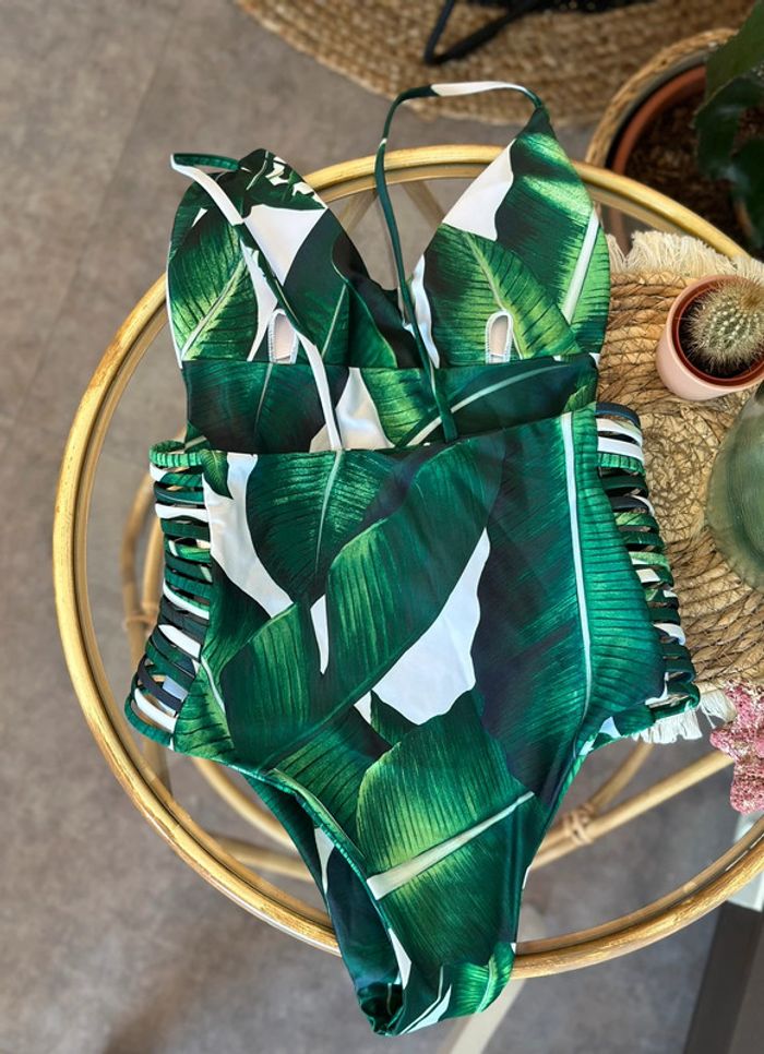 Maillot de bain une pièce à motif tropical, taille 36 - photo numéro 5