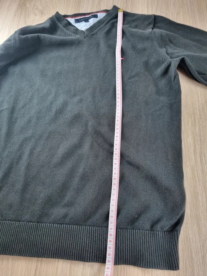 Pull a col V noir Tommy hilfiger Femme Taille S - photo numéro 5