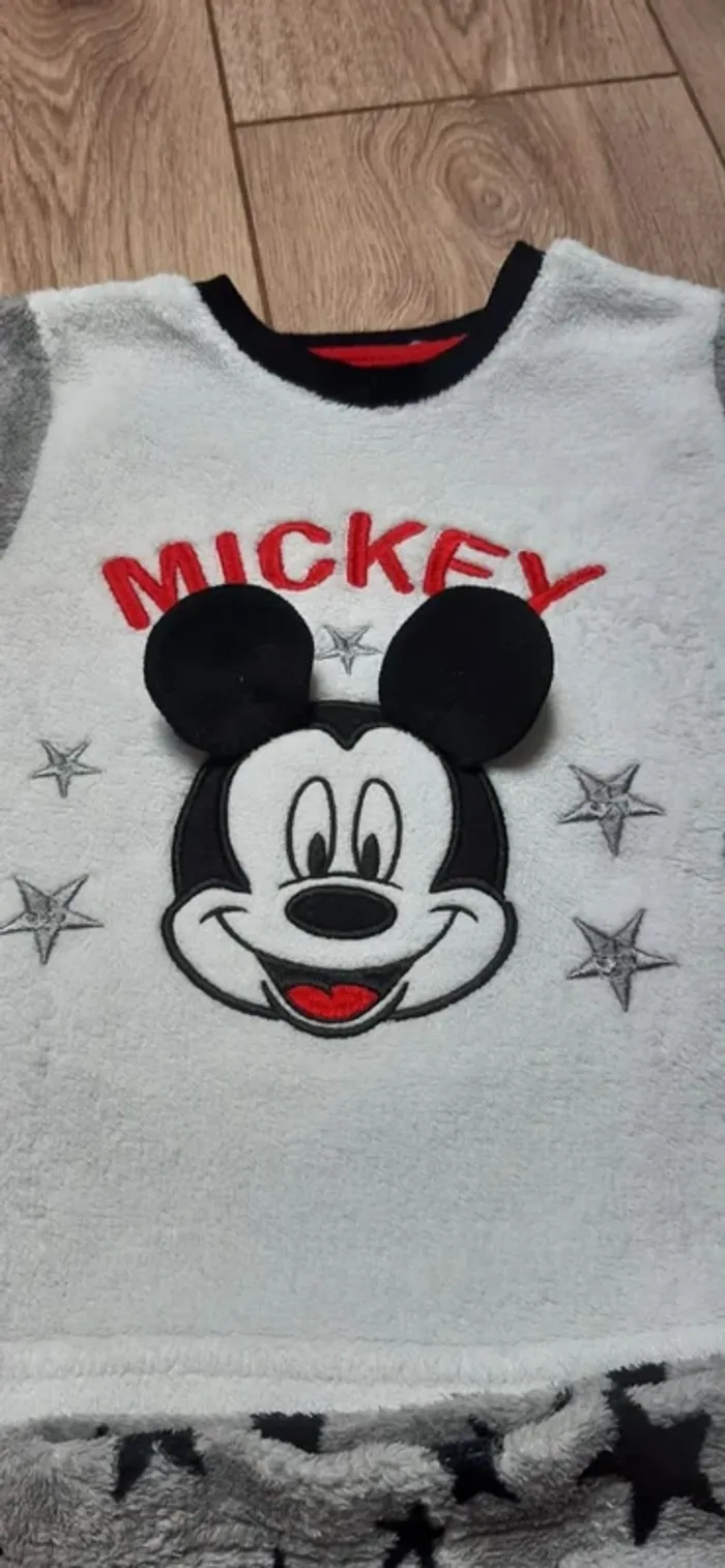 Pyjama chaud en pilou pilou disney mickey 24/36m en parfait état - photo numéro 3