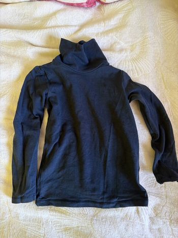 col roulé bleu marine kiabi