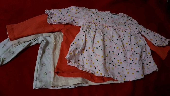 Lot 4 t-shirt 3 mois fille