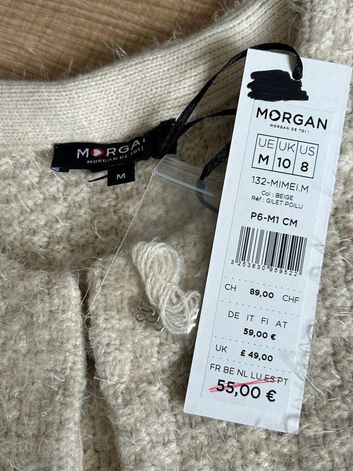 Cardigan beige tout doux neuf Morgan taille M (valeur 55€) - photo numéro 9