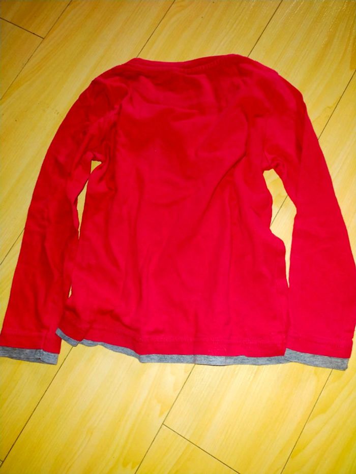 T-shirts manche longue NKY 5 ans rouge, gris - photo numéro 3