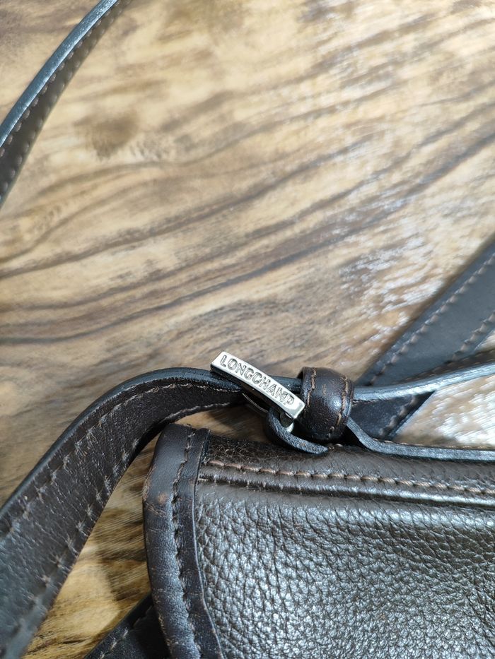 Sac à bandoulière Longchamp en cuir marron - photo numéro 5