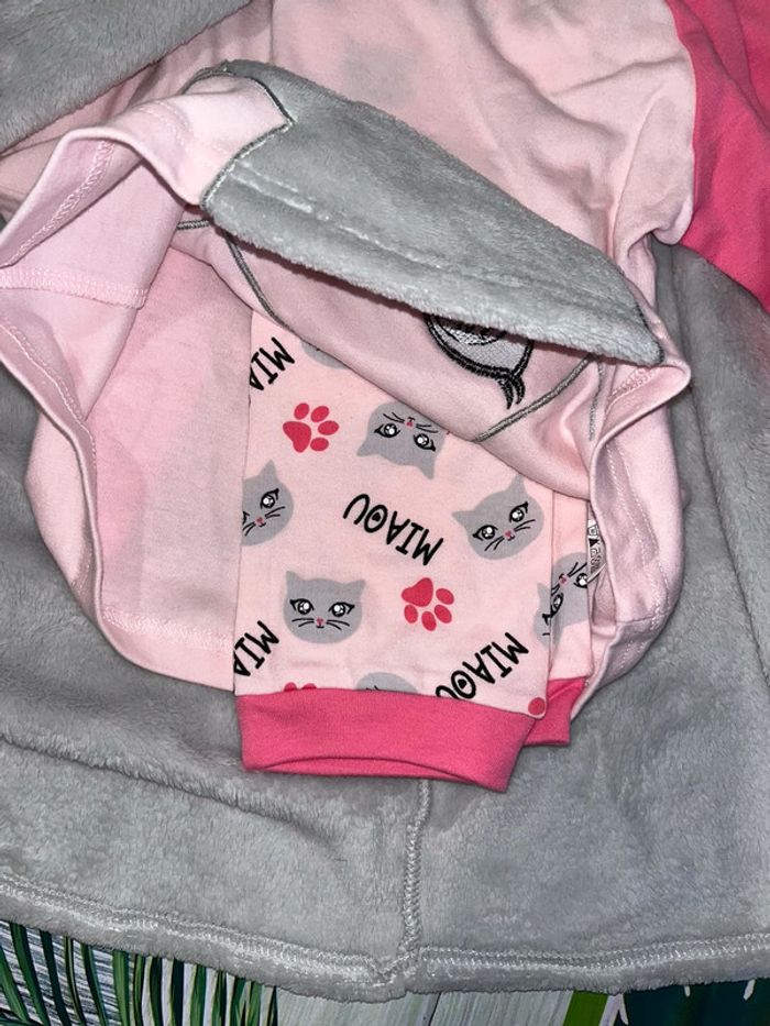 Ensemble pyjama et sa cape polaire chat - photo numéro 3
