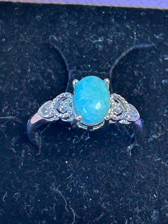 Bague réglable en laiton et en amazonite – Sérénité & Harmonie - photo numéro 9