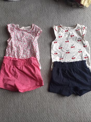 Lot de 2 ensembles coton taille 3 mois