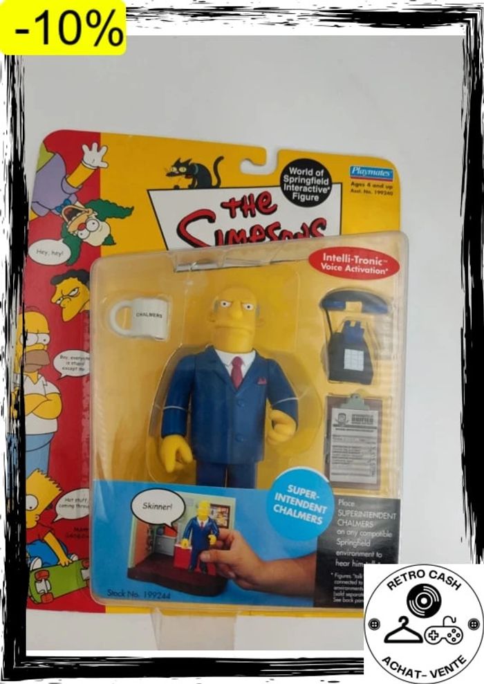 Figurine articulée Playmates Toys The Simpsons Super-Intendant Chalmers Series moc 2002 - photo numéro 5