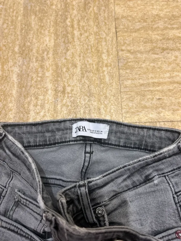 Jean Zara gris avec fente - photo numéro 3