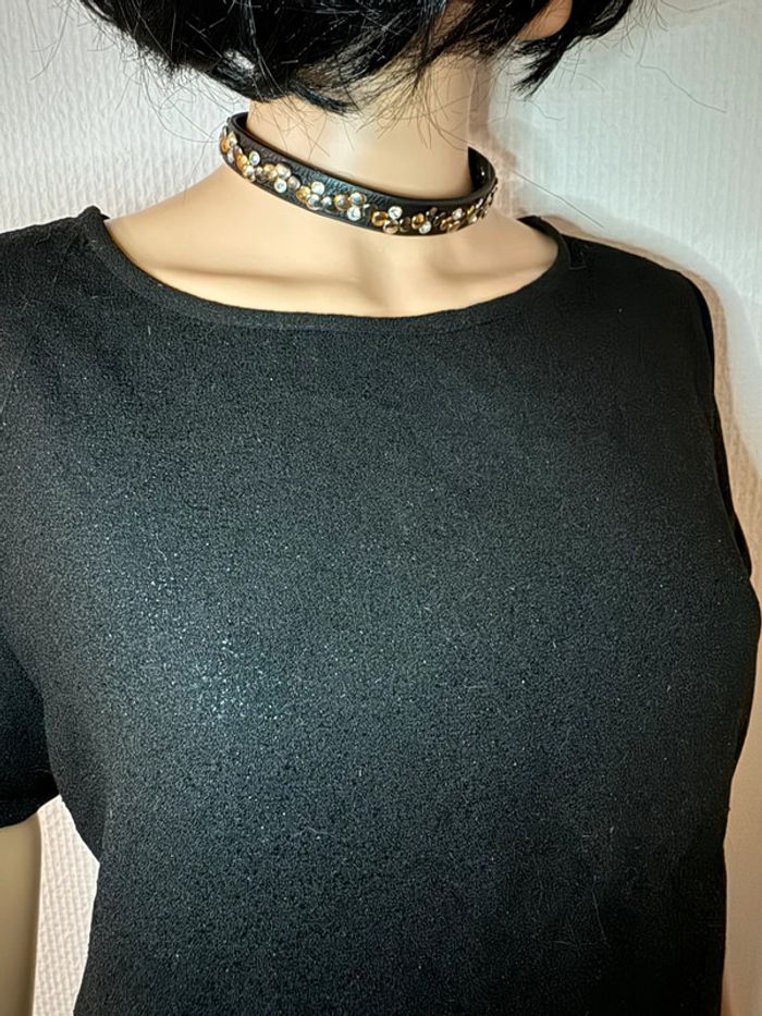 T-shirt Noir Zeeman en Taille 44 - Basique Confortable avec Finitions Soignées légèrement brillant - photo numéro 2
