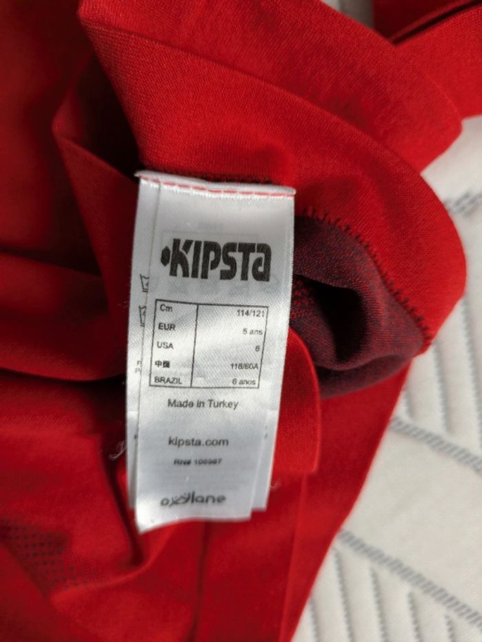 Tee shirt sous vêtement thermique kipsta 8 ans rouge - photo numéro 2