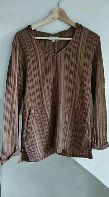 Tunique à capuche rayée taille 36 etam