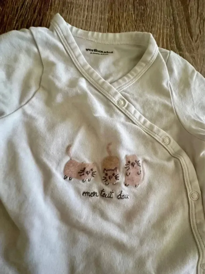T-shirt fille manche longue 6 mois - photo numéro 3