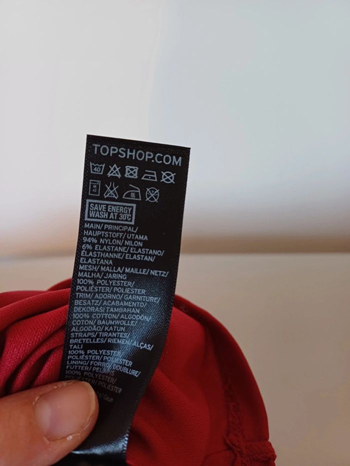Robe Bordeaux chic en dentelle neuve Topshop taille XXS 32 - photo numéro 14
