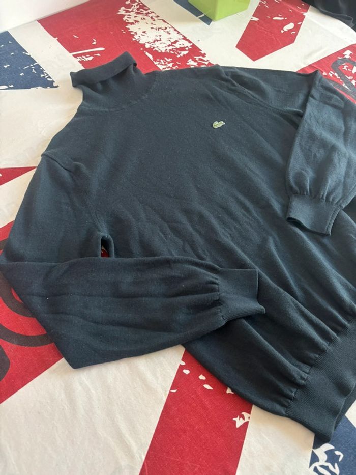 Col roulé léger Lacoste taille xs bleu marine vintage - photo numéro 5