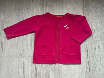 Gilet rose fille Tissaia – 18 mois