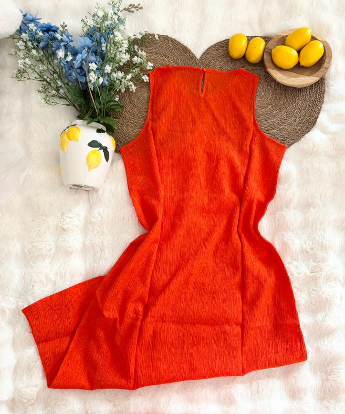 Robe longue Etam orange taille M - photo numéro 4