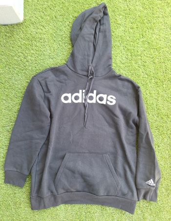 SWEAT A CAPUCHE NOIR - T.38 - ADIDAS