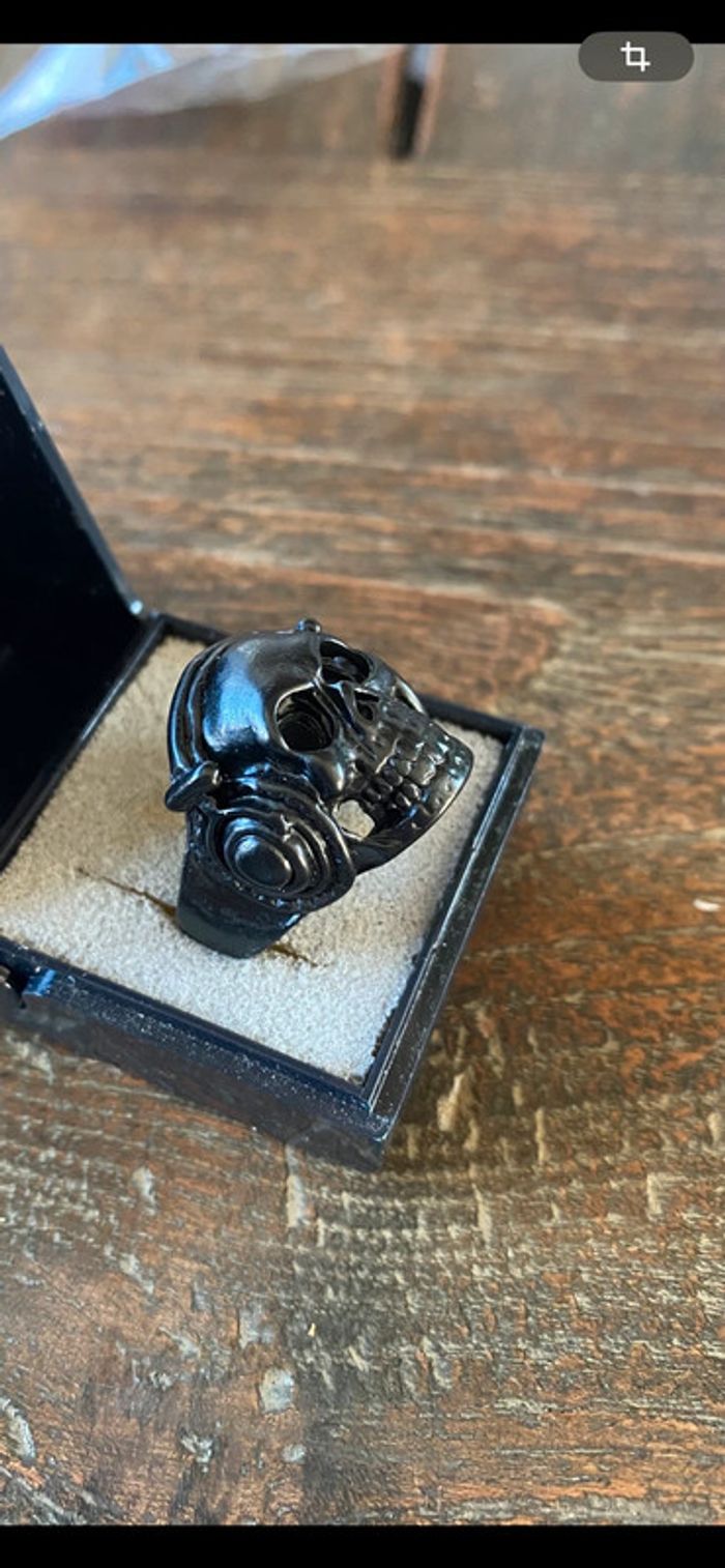 Bague noire, pour homme, taille 59 - photo numéro 4