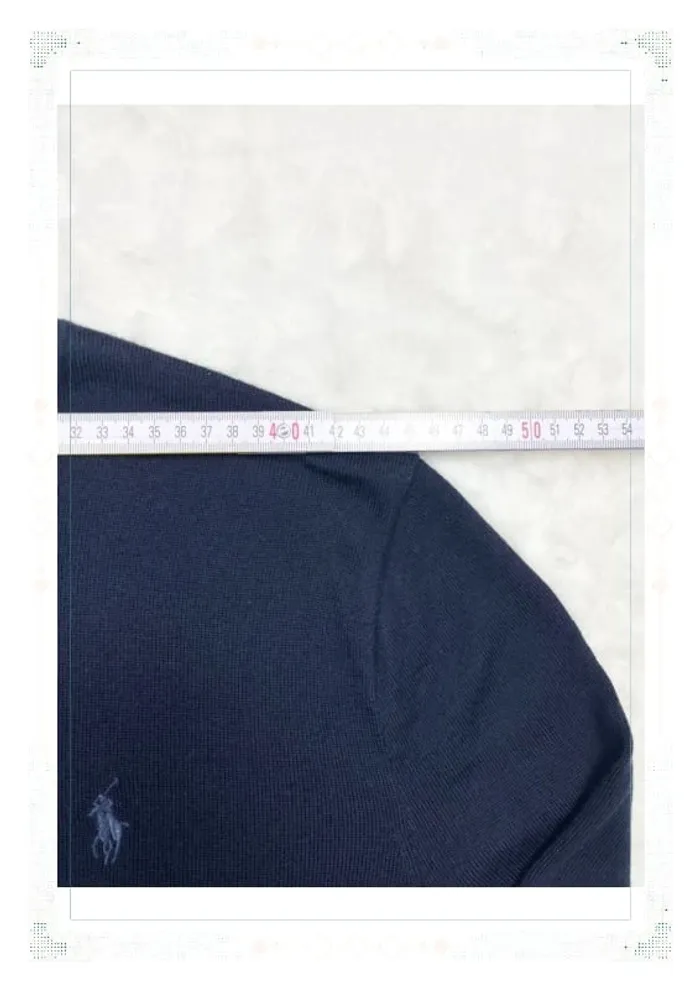 Ralph Lauren pull homme laine mérinos bleu marine col rond taille M - photo numéro 8