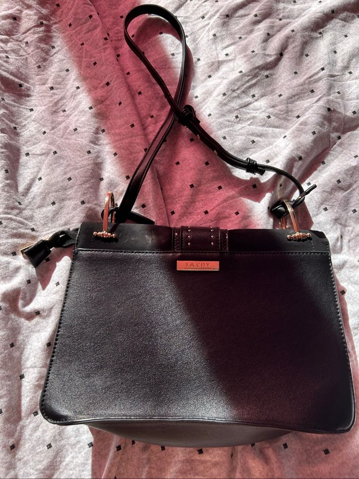 Sac à bandoulière noir la city - photo numéro 2
