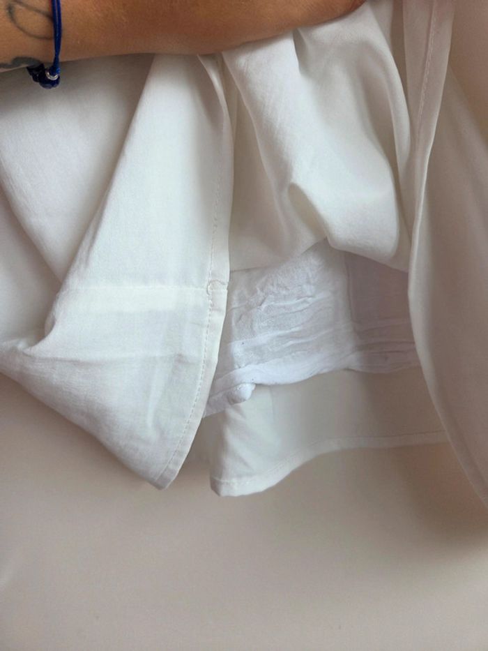 Débardeur blanc avec bretelles perlées - Cerise Blue taille L - photo numéro 4