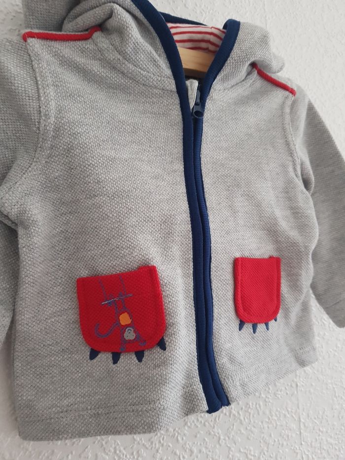Sergent Major - Pull / gilet zippé avec capuche - Tigre - Neuf ! - photo numéro 3