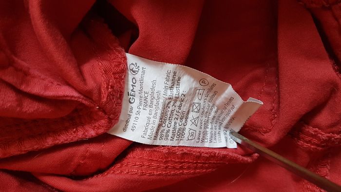 Jeans à pression fille rouge 10 ans Kids - photo numéro 4