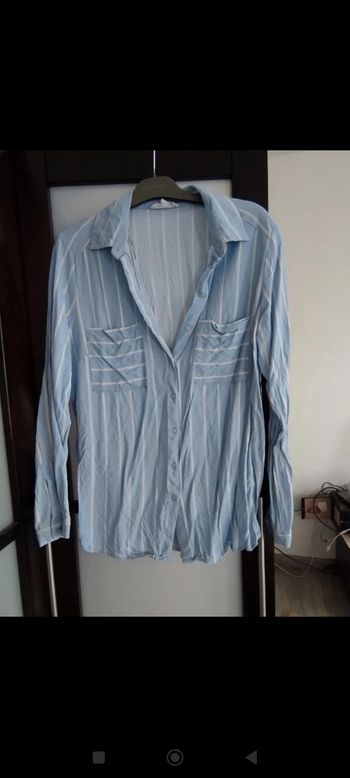 Chemise bleu et blanche